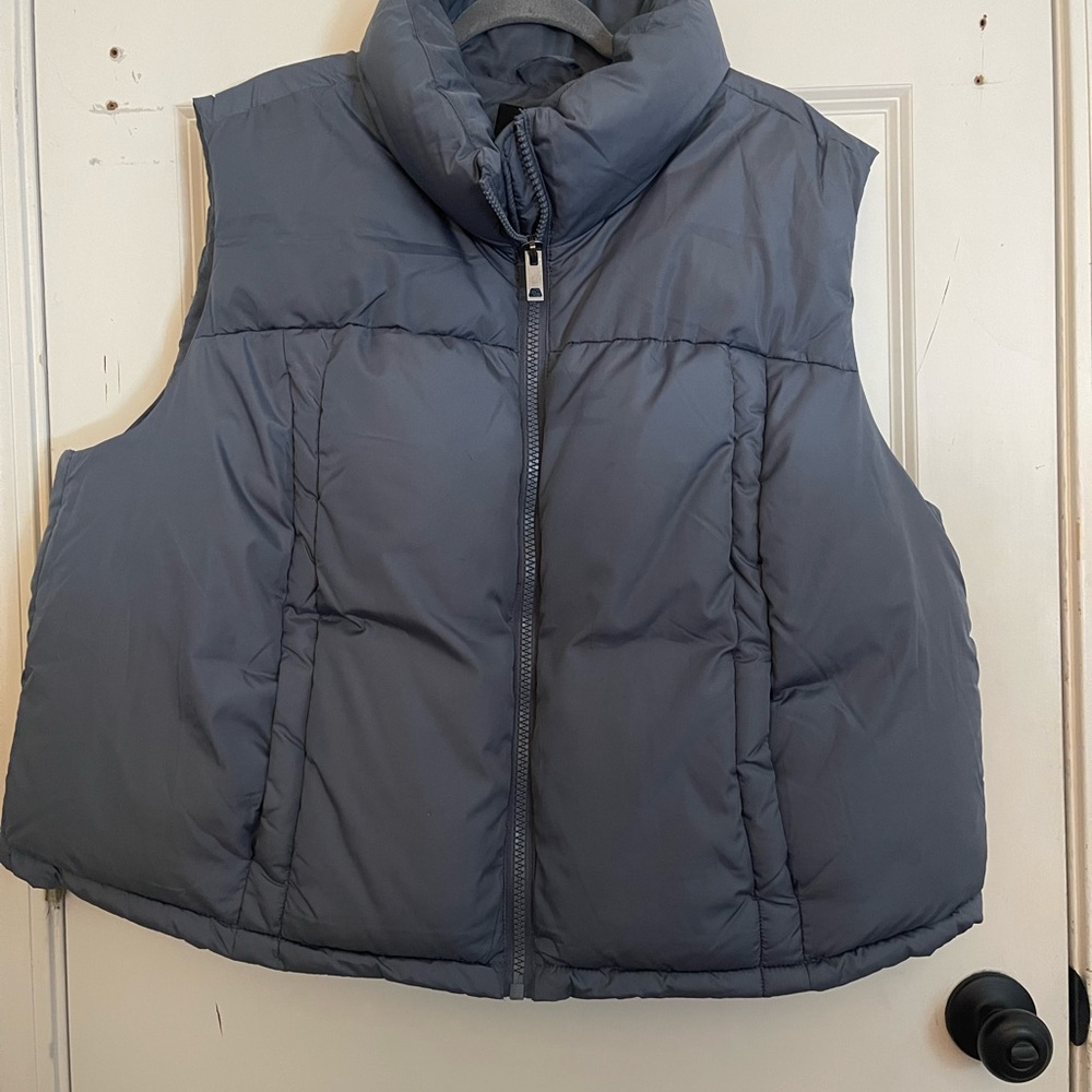 Women's Blue Puffer Vest